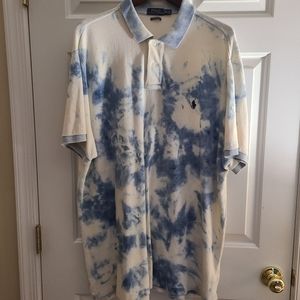 RALPH LAUREN POLO TIE DYE SHIRT CUSTOM SLIM XXL